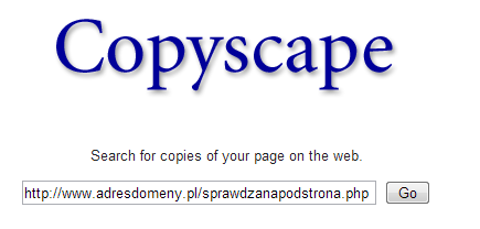 Copyscape plagiarism checker  wykrywa kopie i plagiaty na stronach www