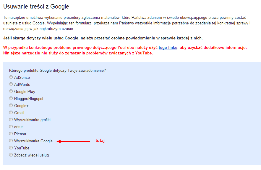 Usuwanie kopii tekstu z wyników wyszukiwarki Google
