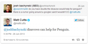 Matt Cutts potwierdza Disavow Tool moze pomoc w walce z Pingwinem
